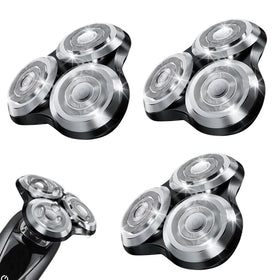 Audoc SH90 replacement head close-up with silver foil for a smoother shave.