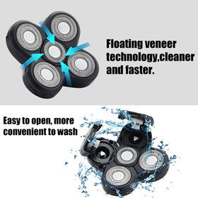 Audoc shaver blade installation step demonstrates quick, tool-free replacement