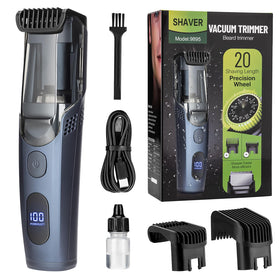 Audoc vacuum beard trimmer with built-in vacuum for mess-free grooming.