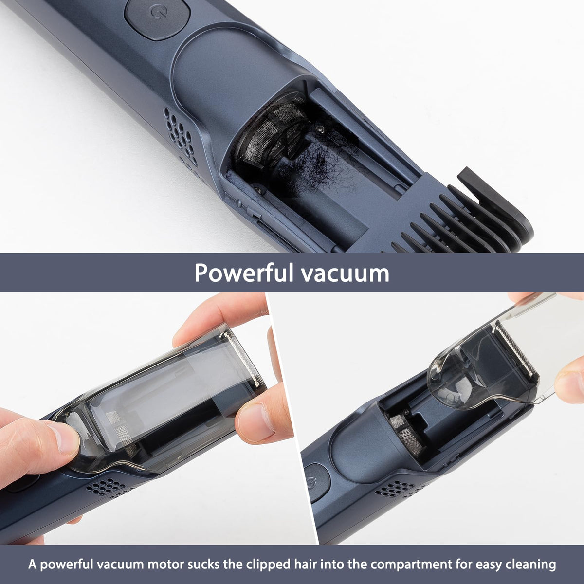 Audoc dual-motor USB recharge model ideal for on-the-go grooming.
