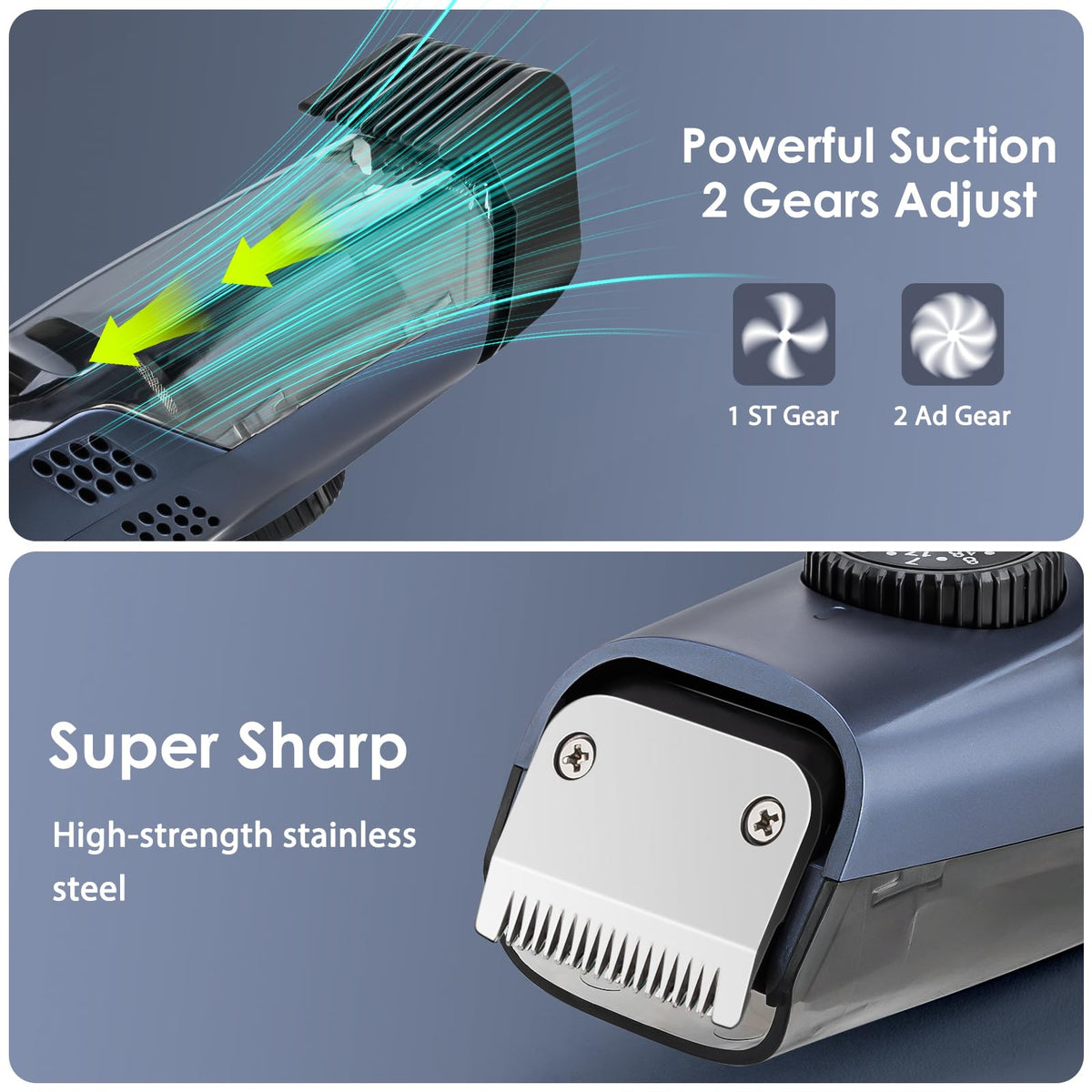 Audoc two adjustable combs enable precise beard and sideburn styling.