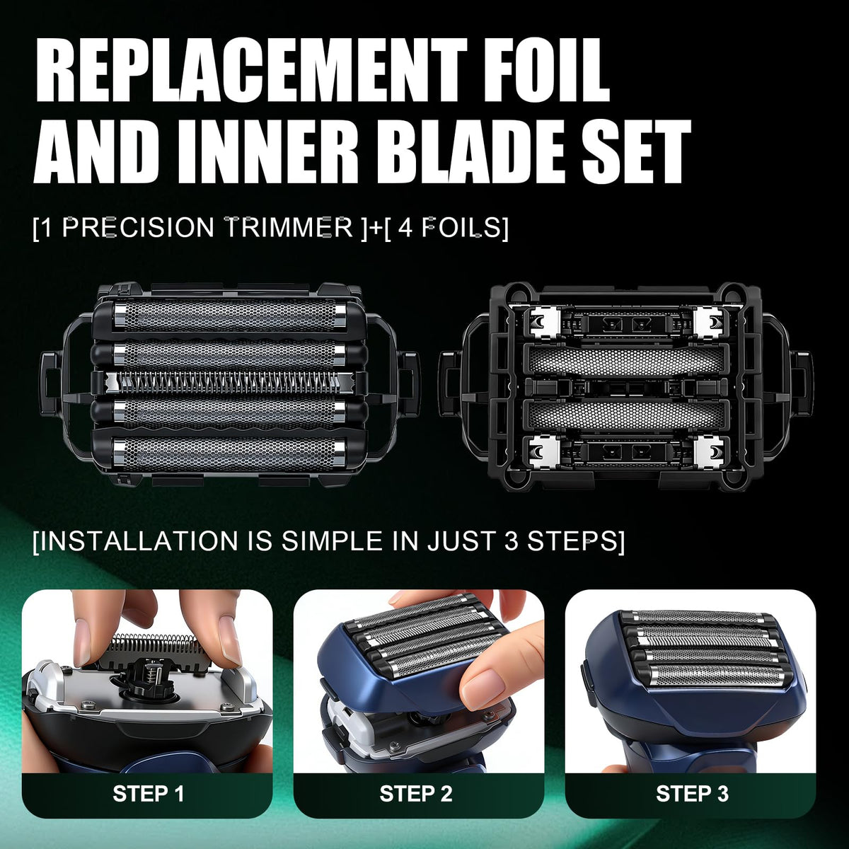 Audoc WES9032P shaving performance visual highlighting efficient hair capture