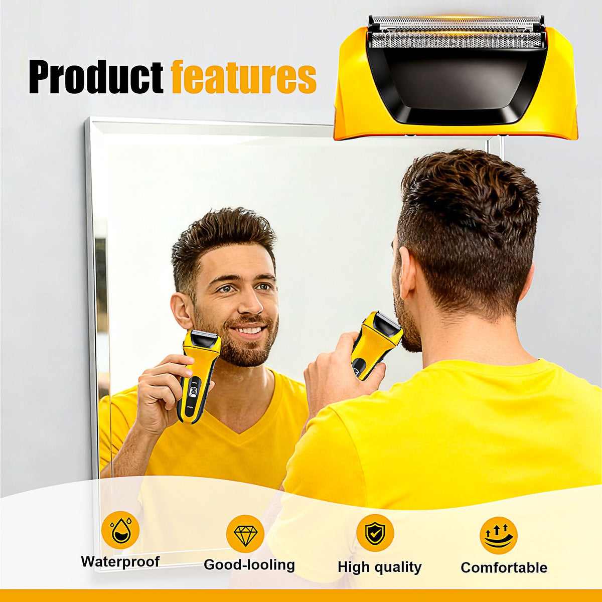 Audoc yellow Lifeproof guard emphasizes rugged construction.