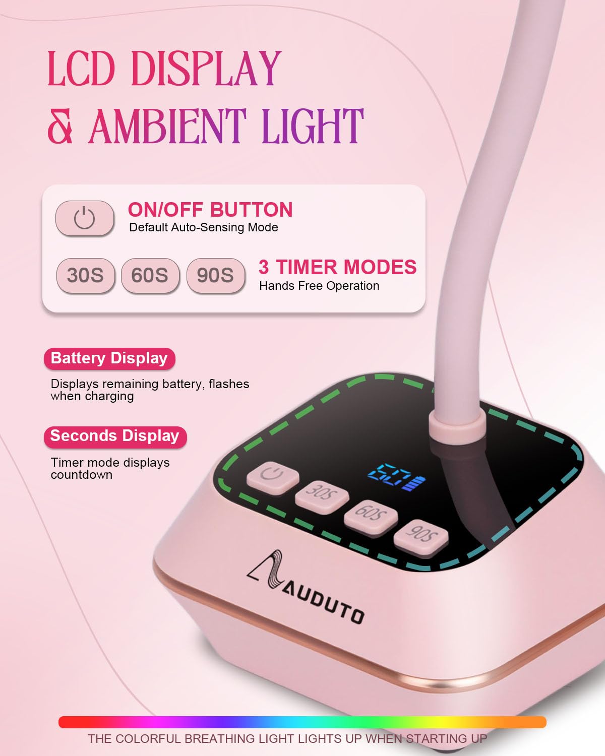 Auduto compact foldable design for on-the-go gel nails