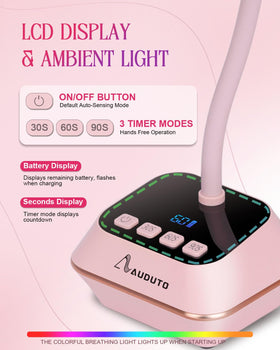 Auduto compact foldable design for on-the-go gel nails