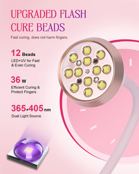 Auduto UV LED nail lamp LCD display shows timer for precise curing