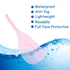 Reusable pink shield is waterproof for salon and home use