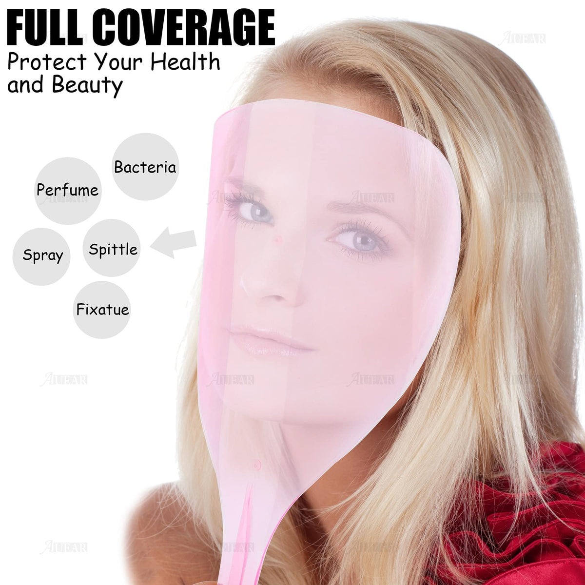 AUEAR Pro Barber Shield pink face mask shields makeup from splashes