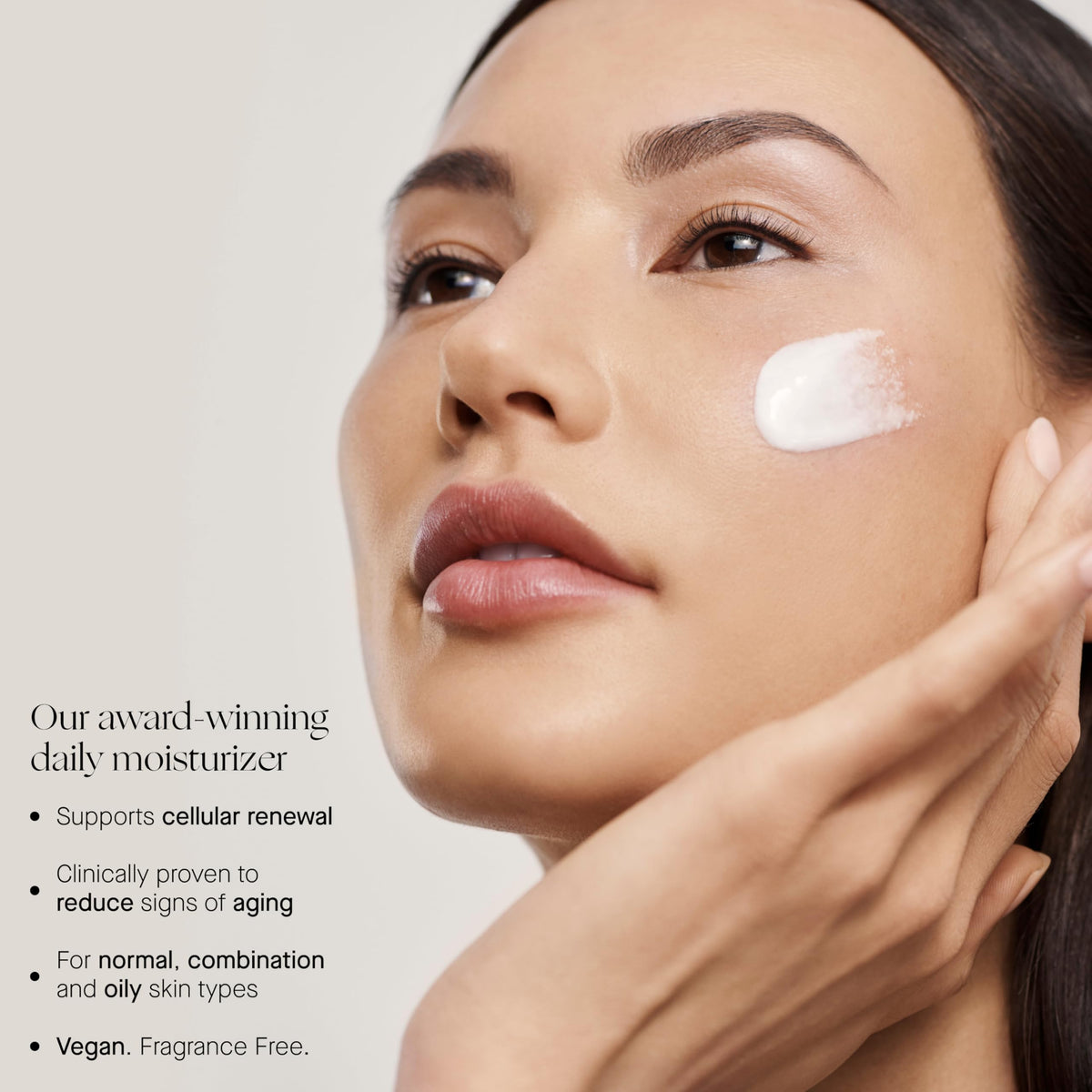 Augustinus Bader The Cream being applied to the face for smooth, nourished skin