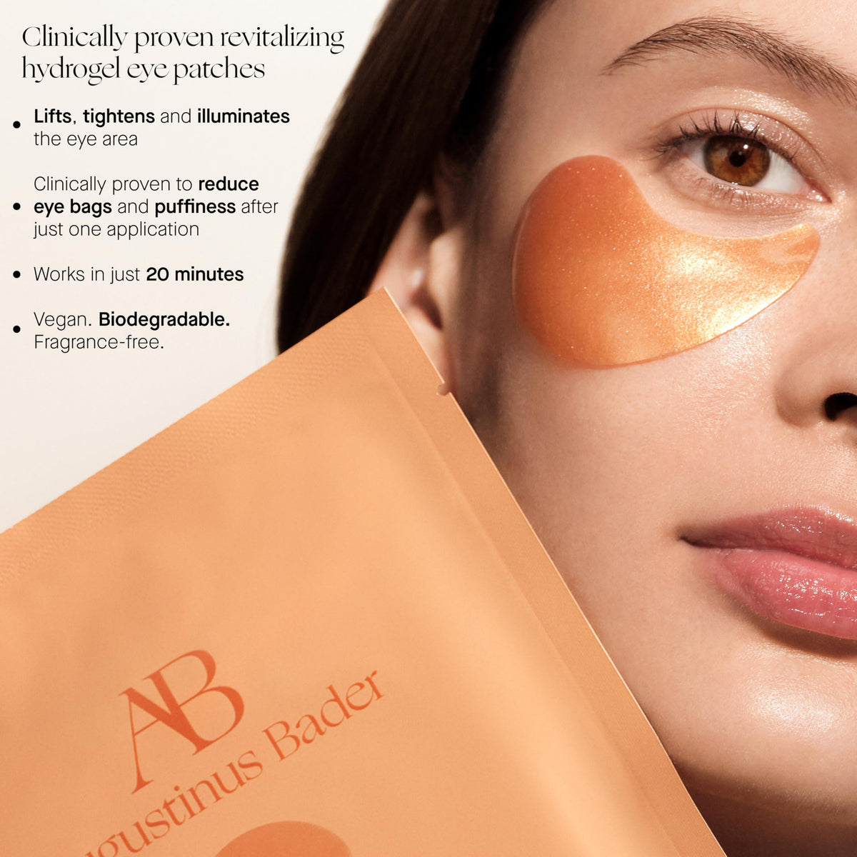 Augustinus Bader Eye Patches close-up texture highlighting silky hydrogel feel