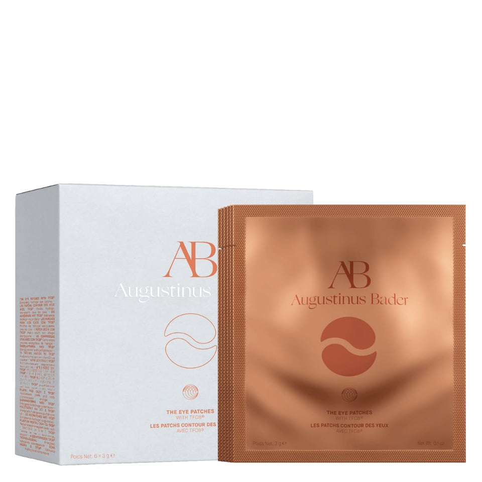 Augustinus Bader Eye Patches hydrogel application for quick under-eye refresh.