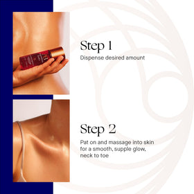 Smooth, radiant skin after using Augustinus Bader Geranium Rose Body Oil.