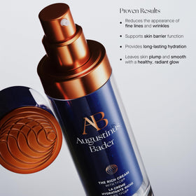 Face neck decollete application using The Rich Cream demonstrates versatile use