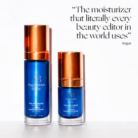 Premium skincare ritual with Augustinus Bader Rich Cream texture on skin