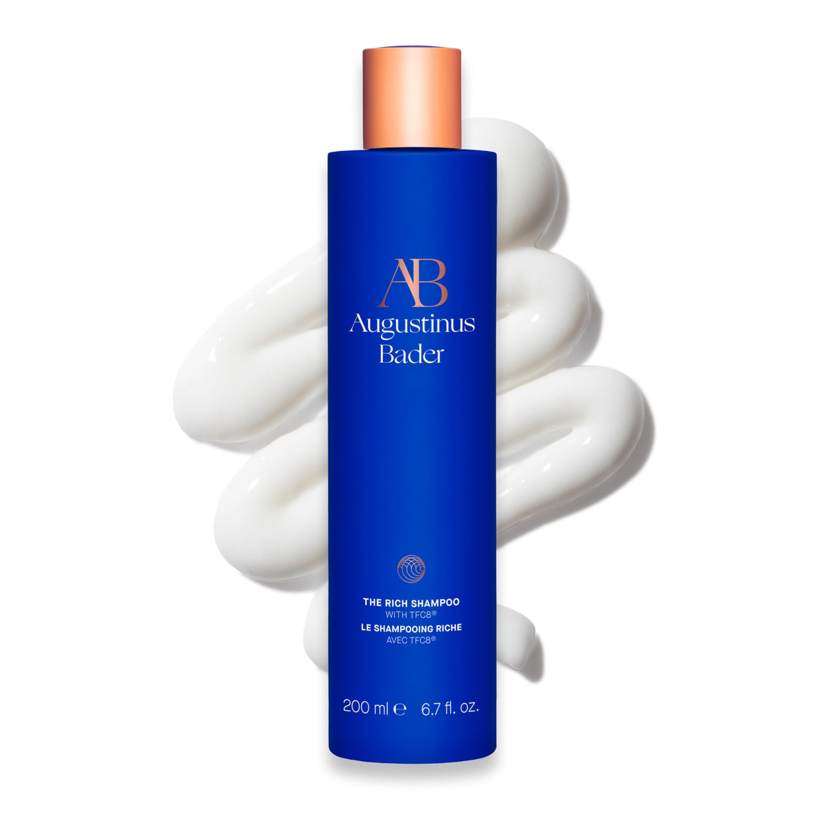 Augustinus Bader The Rich Shampoo bottle highlights creamy hydration for dry hair.