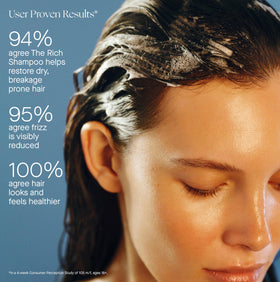 Lush lather from Augustinus Bader The Rich Shampoo for daily use.