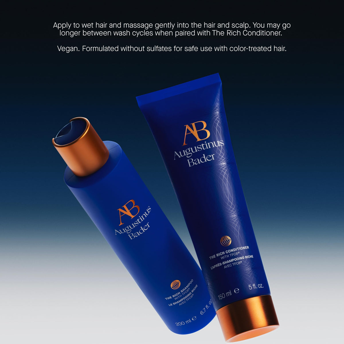 Soft-shine hair after using Augustinus Bader The Rich Shampoo.