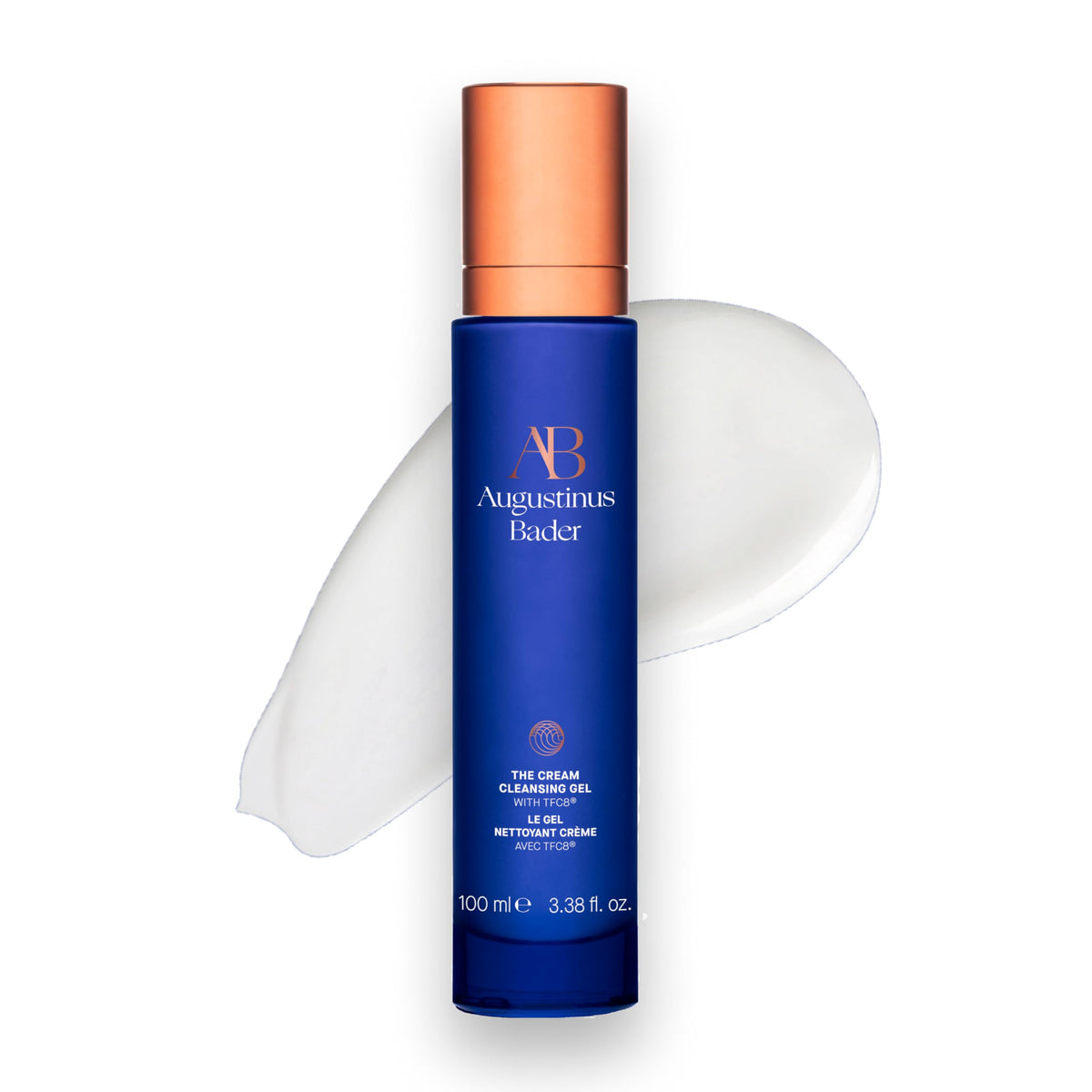 Augustinus Bader The Cream Cleansing Gel shows a silky gel texture that cleanses while preserving hydration.