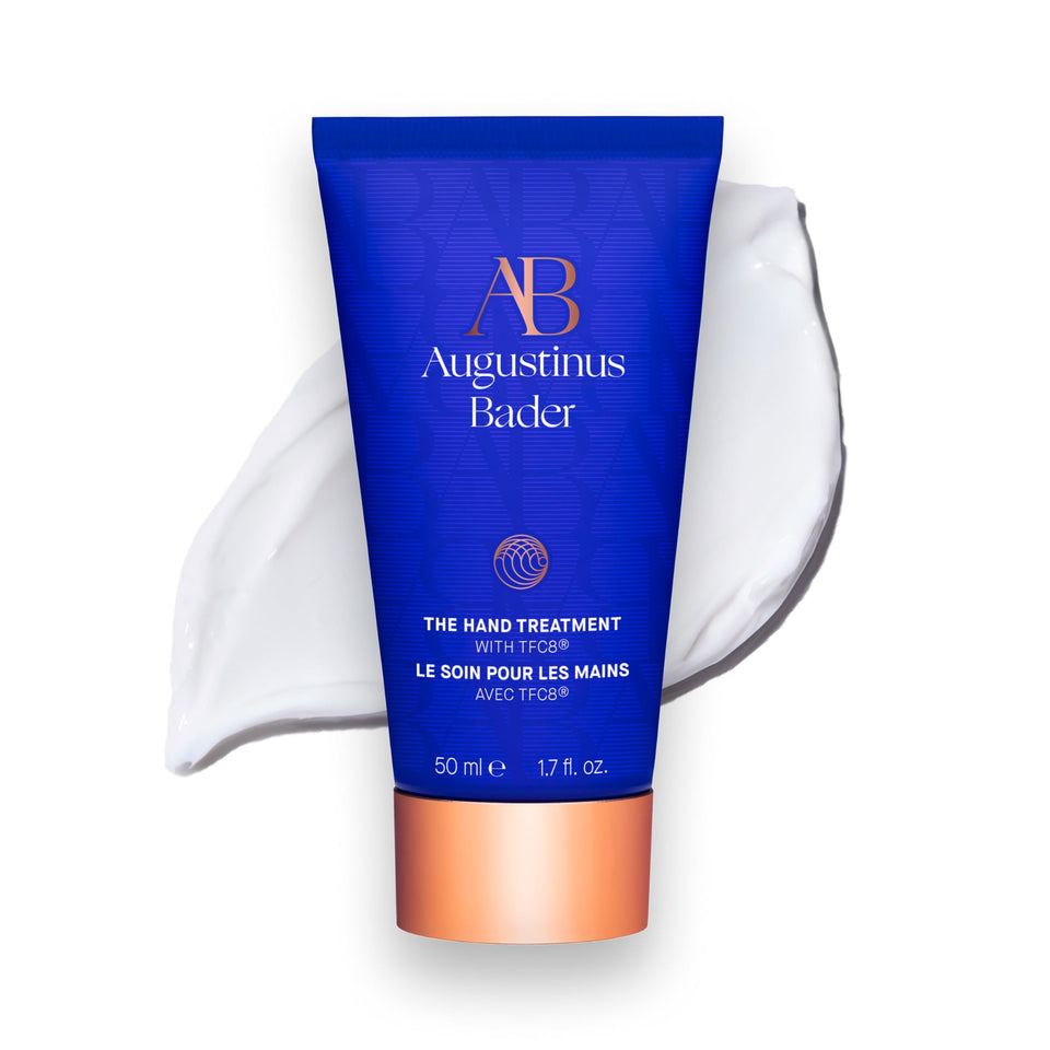 Augustinus Bader The Hand Treatment jar showing rich, hydrating cream.