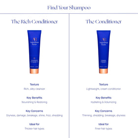 The Rich Conditioner vegan formula is highlighted on packaging.