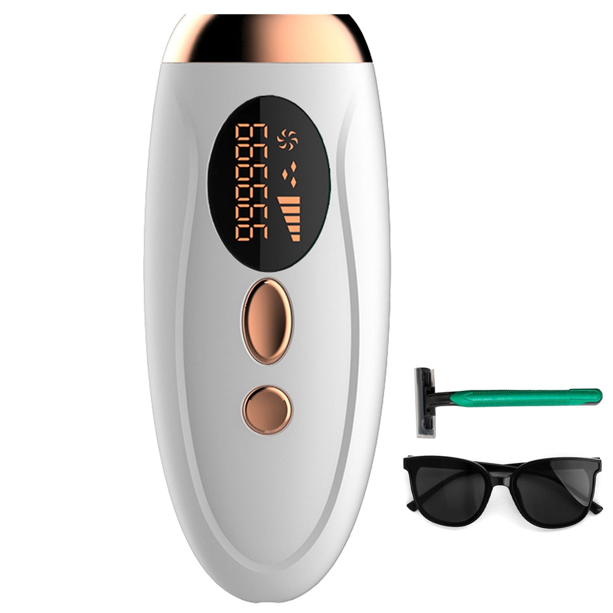 AUITRONCARE IPL device front view for at-home painless hair removal.