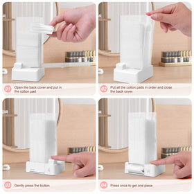 Aukiron auto-press out action in use to release a pad without contamination.
