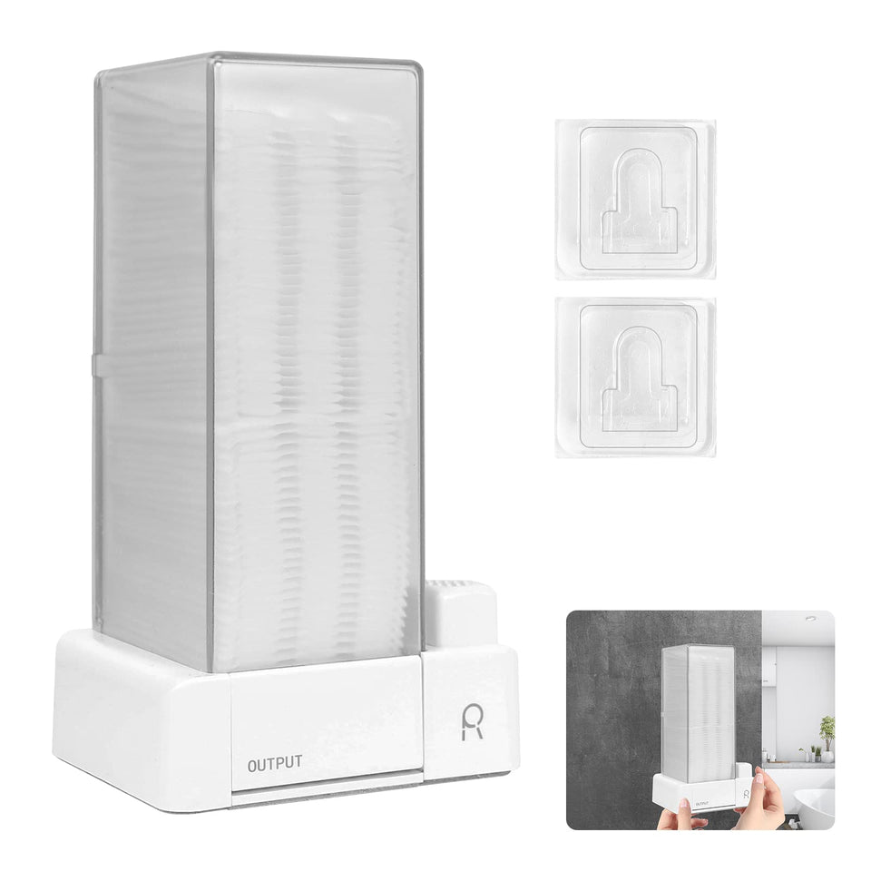 Aukiron automatic cotton pad holder with square press-out for easy pad access.