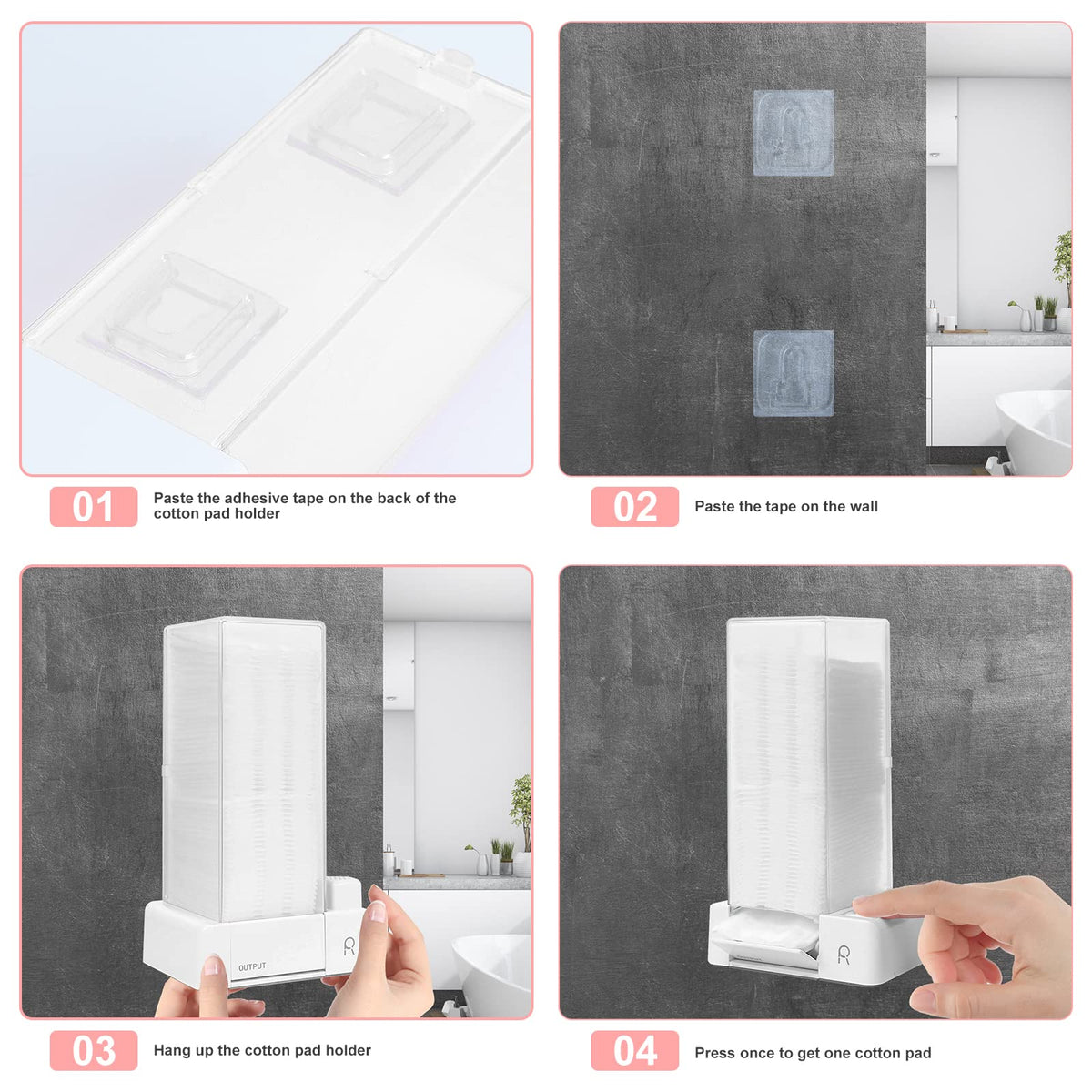 Aukiron square pads compatibility, fits standard cotton pads for easy setup.