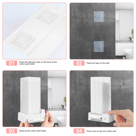 Aukiron square pads compatibility, fits standard cotton pads for easy setup.