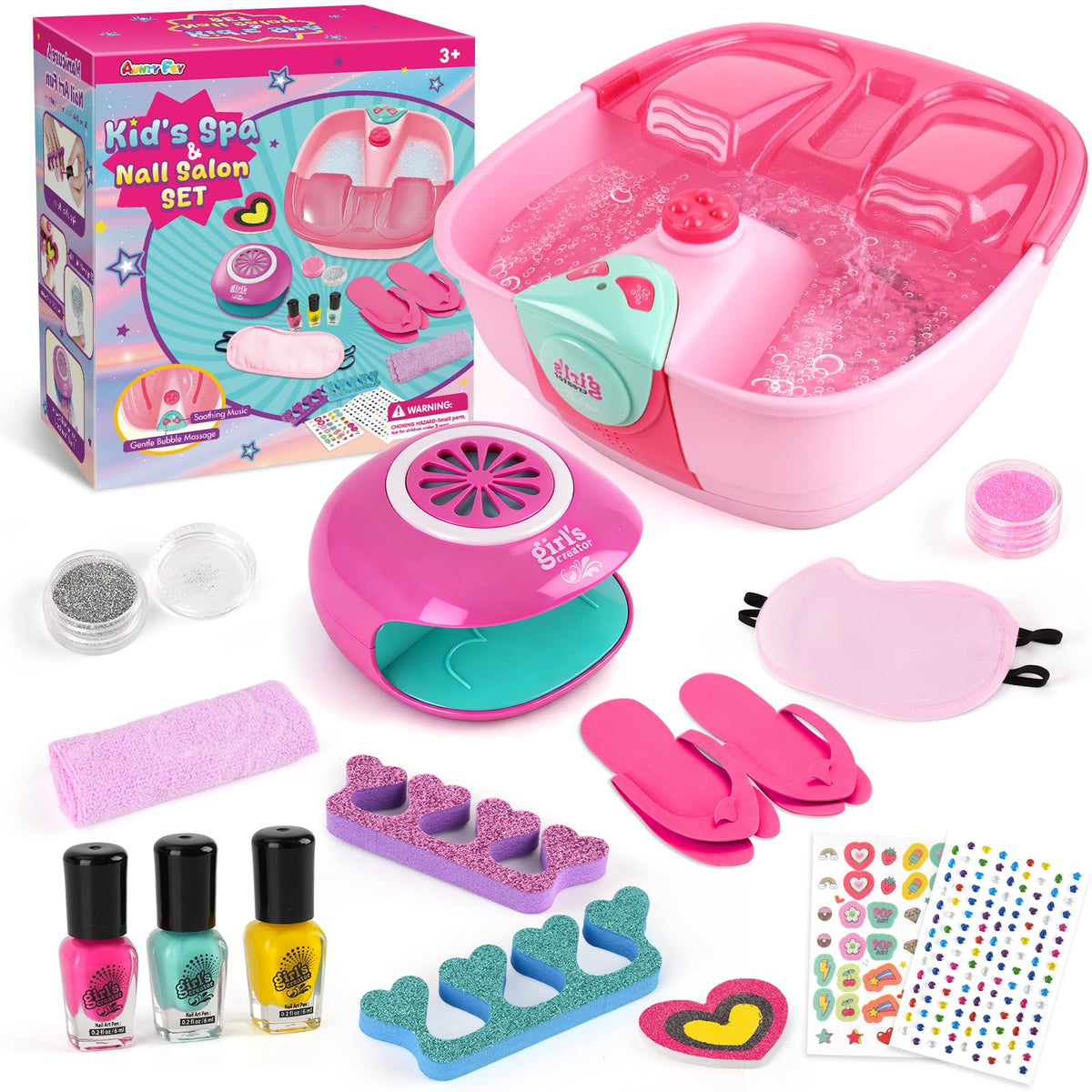 AuntyFey Kids Spa Day Kit bathtub for home pampering and relaxed kids