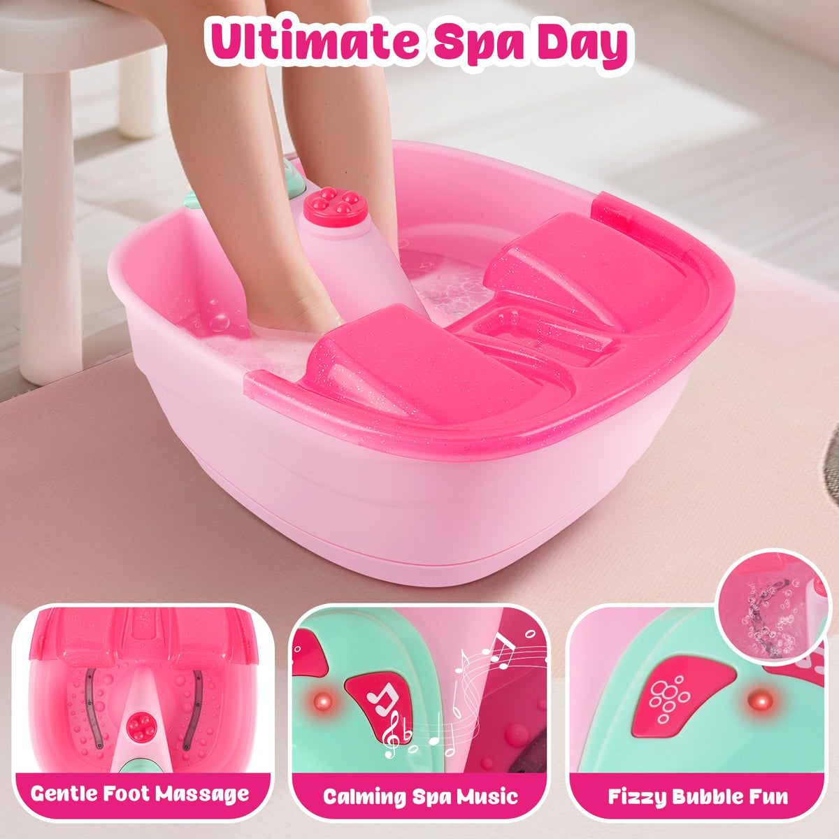 AuntyFey Kids Spa Day Kit flip flops for comfy after-spa wear