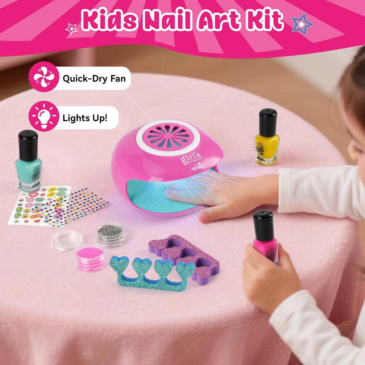 AuntyFey Kids Spa Day Kit toe separator for gentle toe care