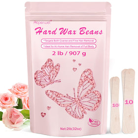 AUPERWEL 2lbs wax beads packaging for easy at-home waxing.