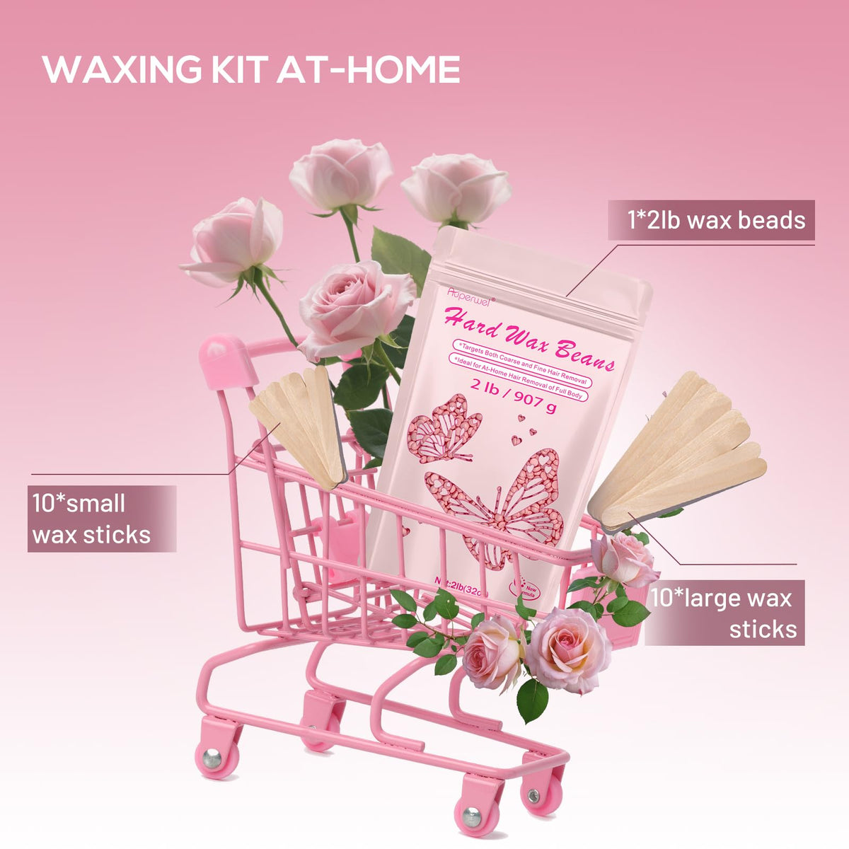 AUPERWEL hard wax designed for Brazilian waxing and full-body use.