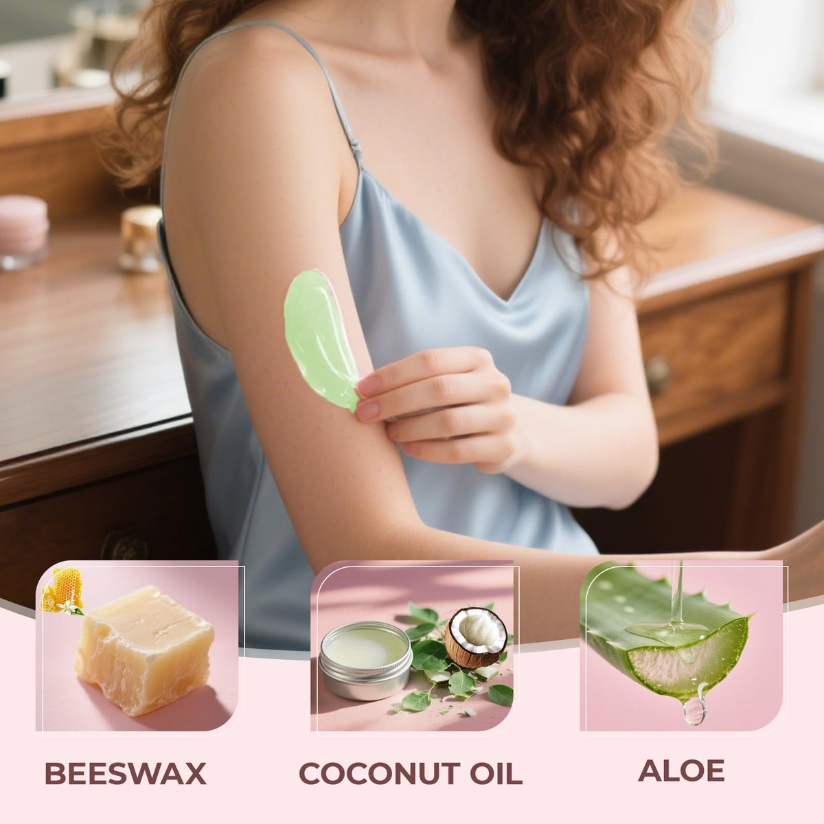 Auperwel green hard wax beads designed for sensitive skin