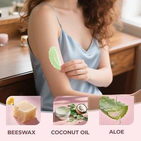 Auperwel green hard wax beads designed for sensitive skin