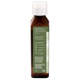 Aura Cacia Organic Jojoba Oil ingredients panel shows natural formulation