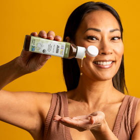 Aura Cacia packaging highlights organic, planet-friendly care