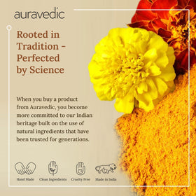 Auravedic Kumkumadi Oil and Skin Oil Combo on skin shows natural glow.