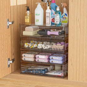 Aurblozen dust-proof acrylic beauty holder stays sturdy and easy to move.