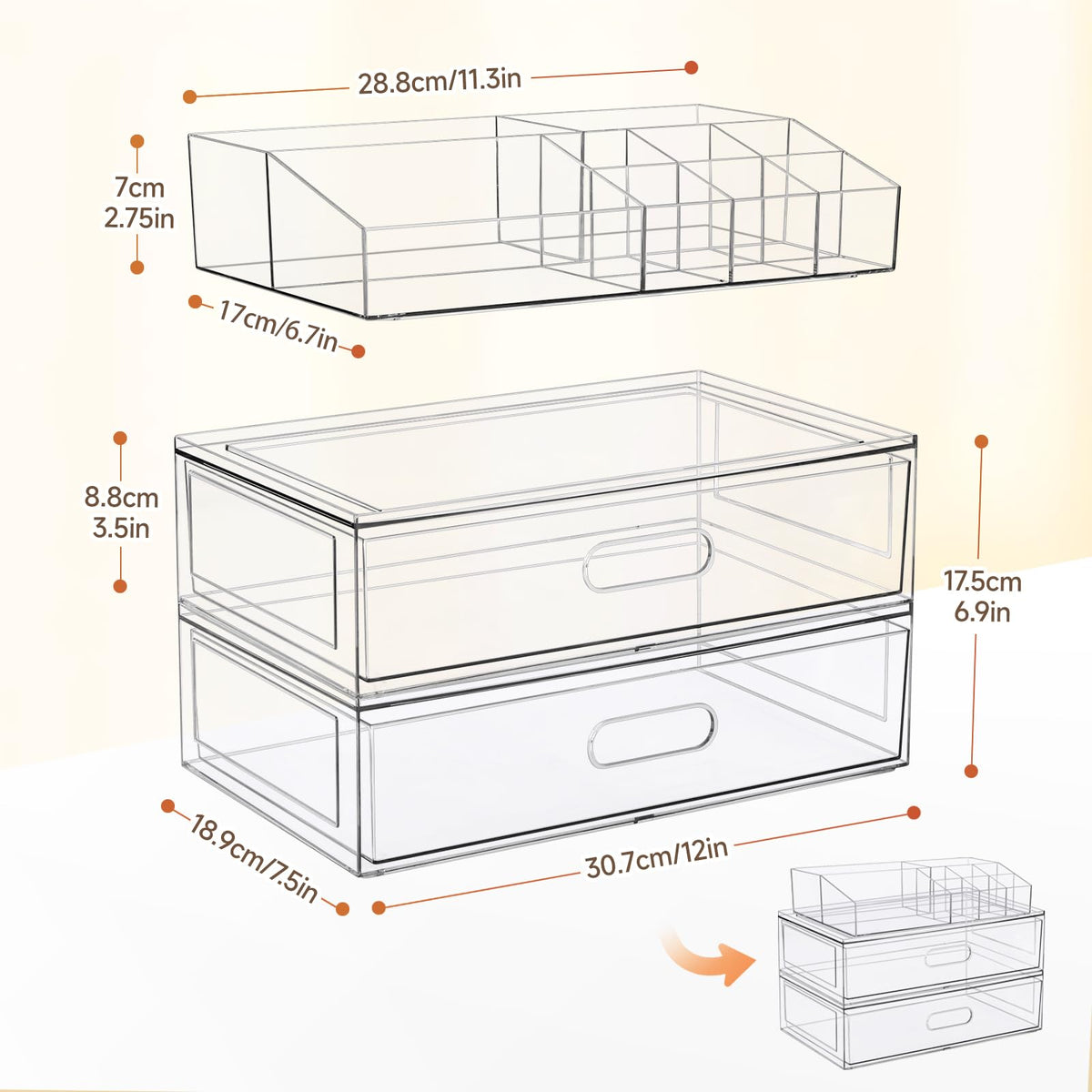 Aurblozen vanity organizer offers crystal-clear visibility to locate items fast