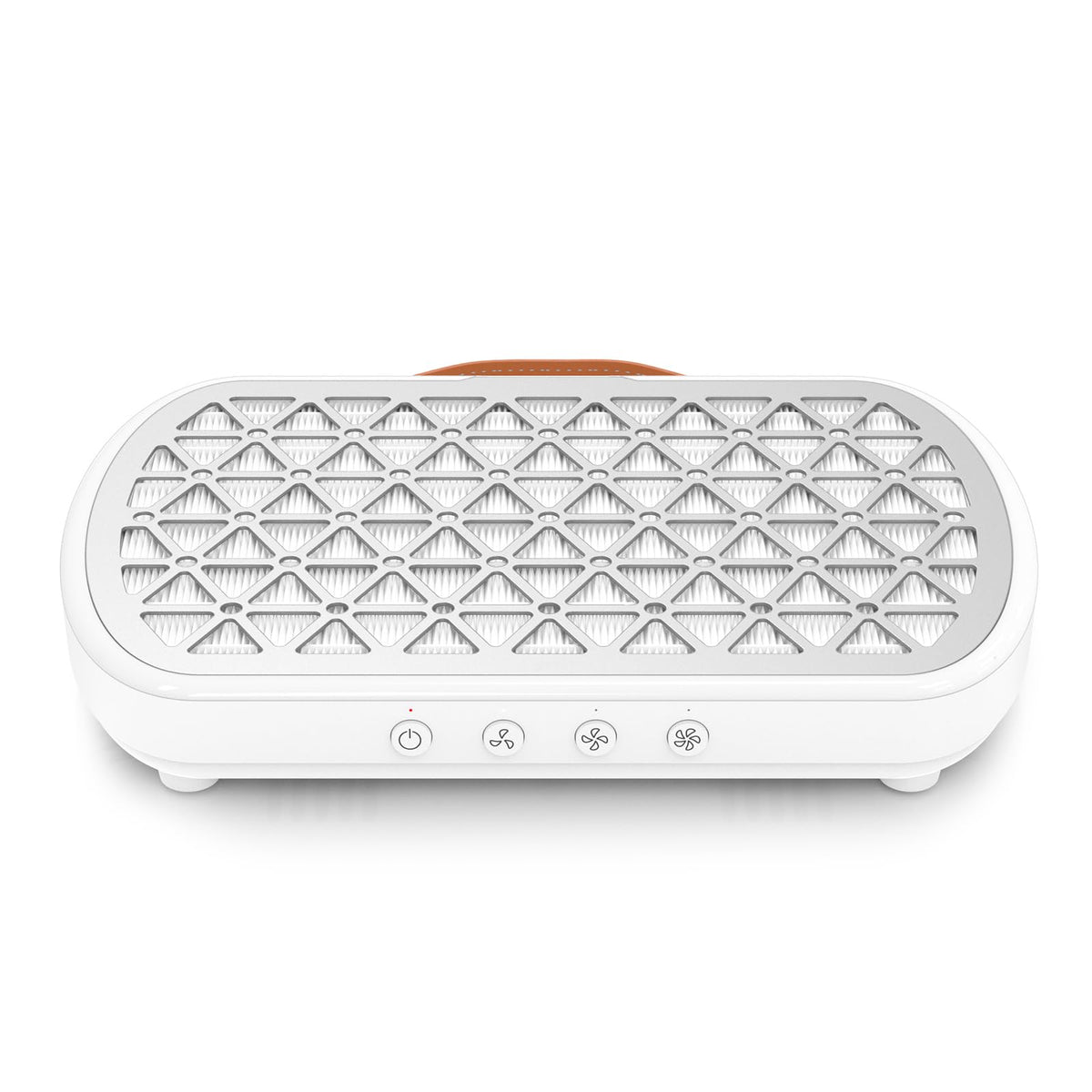 AURELLE nail dust collector front view with powerful suction for clean manicures.