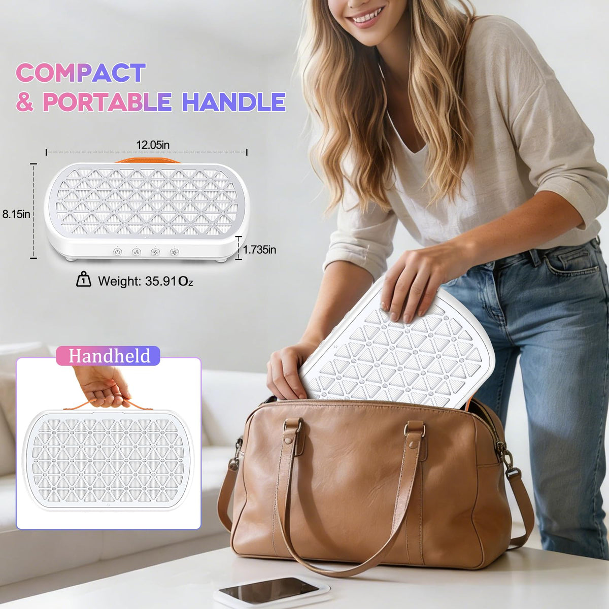 AURELLE in-use setup at a manicure station with clean air.