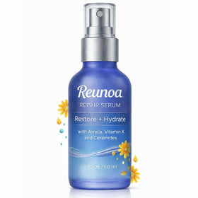 Aureph Reunoa serum bottle front for on-the-go skin hydration and care.