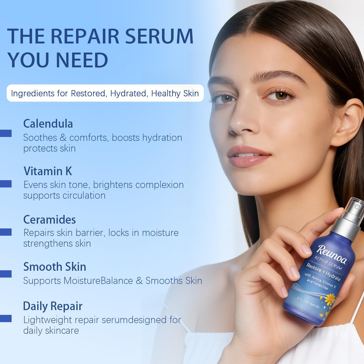 Aureph Reunoa serum ceramide hydration layer showing deep moisture protection.