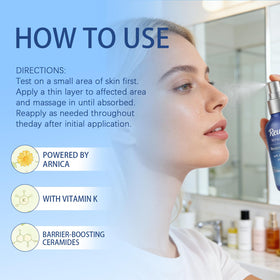 Aureph Reunoa serum texture swirl illustrating rich, silky hydration.