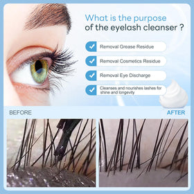 AuReve eyelash cleanser creates a rich, gentle lather