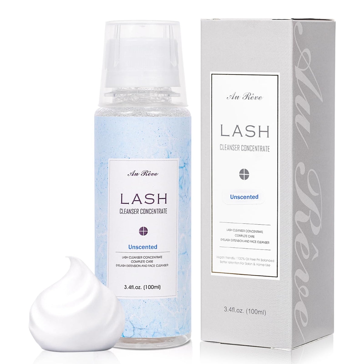 AuReve Lash Shampoo Concentrate bottle for at-home lash cleansing