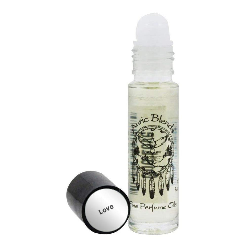 Auric Blends Love roll-on bottle for a long-lasting fragrance on the go