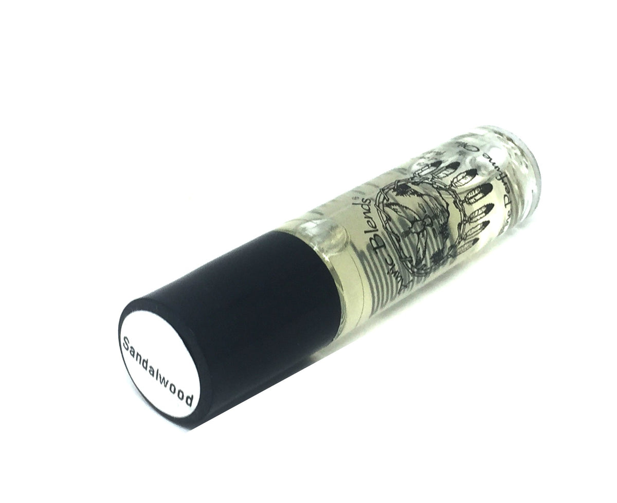 Gift-worthy Auric Blends Sandalwood Roll-On on vanity display